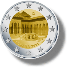 2011 Spanien Gedenkmünze - 2. Ausgabe UNESCO Weltkulturerbe Serie - Die Alhambra in Granada