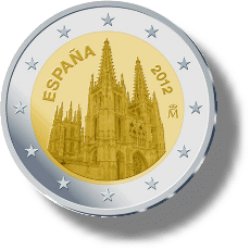2012 Spanien Gedenkmünze - 3. Ausgabe UNESCO Weltkulturerbe Serie - Kathedrale von Burgos