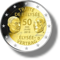2013 Deutschland Gemeinschaftsausgabe Deutschland / Frankreich 50. Jahrestag Élysée-Vertrag