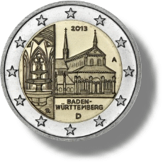 2013 Deutschland Gedenkmünze - 8./16 Kloster Maulbronn - Baden-Württemberg