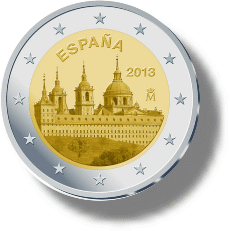 2013 Spanien Gedenkmünze - 4. Ausgabe UNESCO Weltkulturerbe Serie - Schloss und Kloster El Escorial 
